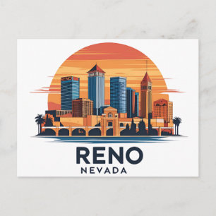 Carte Postale Skyline Reno City Nevada