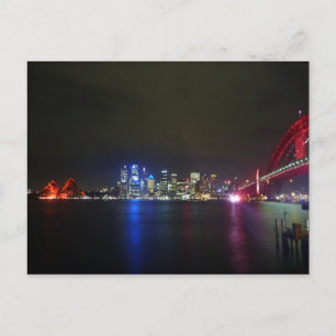 Carte Postale skyline rouge de sydney