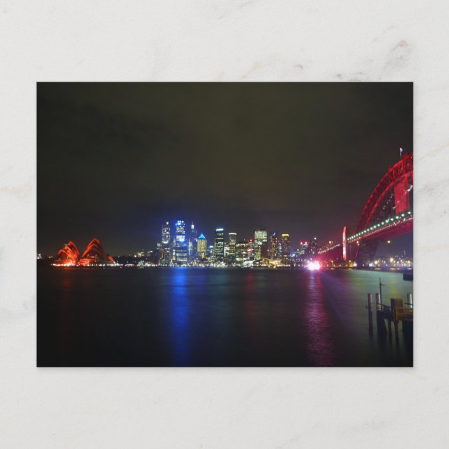 Carte Postale skyline rouge de sydney (Devant)