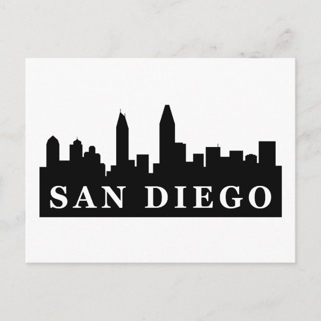 Carte Postale Skyline San Diego (Devant)