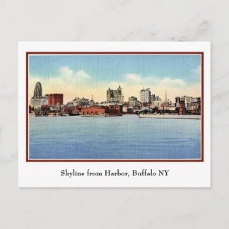 Carte Postale Skyline vintage De Harbour, Buffalo NY