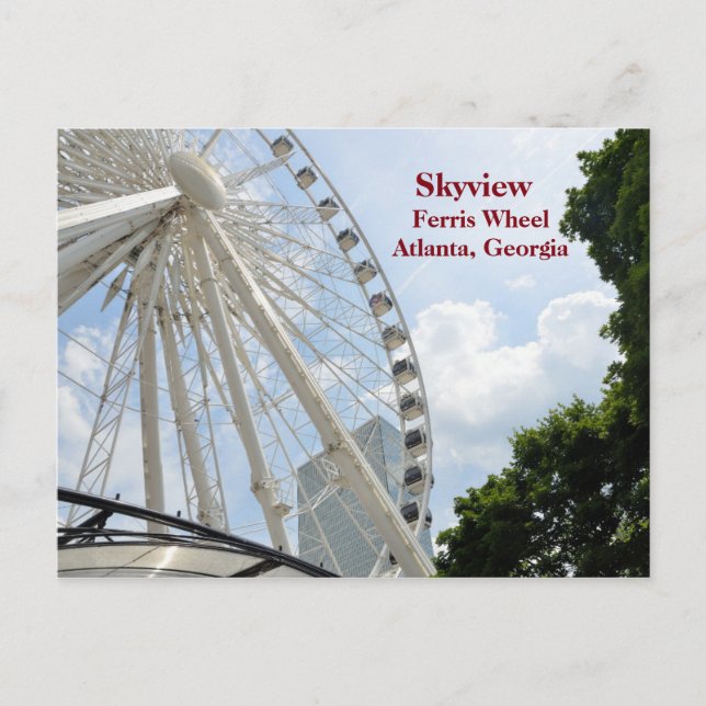 Carte Postale Skyview Ferris Wheel Atlanta, Géorgie (Devant)