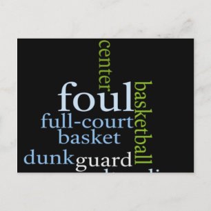 Carte Postale Slam Dunk de Mots: Jeu de Basket-ball des Champion