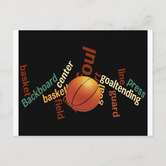 Carte Postale Slam Dunk de Vocabulaire : Basketball Jeu des Cham (Devant)