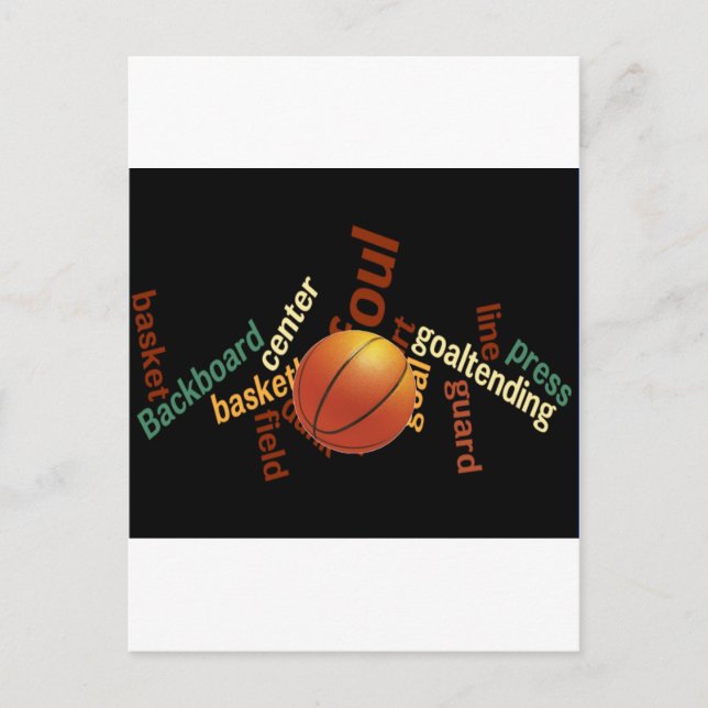 Carte Postale Slam Dunk de Vocabulaire : Basketball Jeu des Cham (Devant)