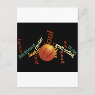 Carte Postale Slam Dunk de Vocabulaire : Jeu de Basket-ball des