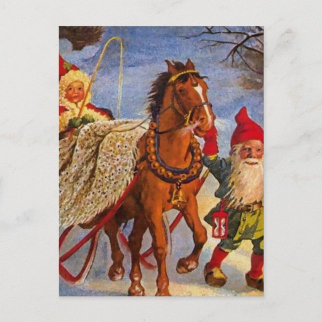 Carte Postale "Sled Ride at Night" de Jenny Nystrom (Devant)