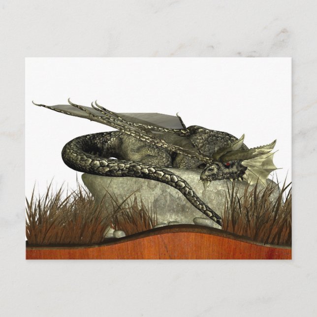Carte Postale Sleeping dragon on a rock (Devant)