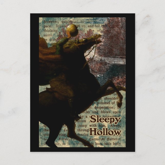 Carte Postale Sleepy Hollow Horseman sans tête (Devant)