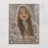 Sleigh All Day Sassy Holiday Card pour Singleton