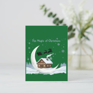 Carte Postale "Sleigh de Père Noël Fantaisiste 'La Magie de Noël