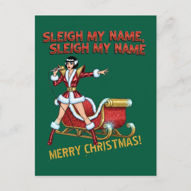 Carte Postale Sleigh My Name Christmas (Devant)