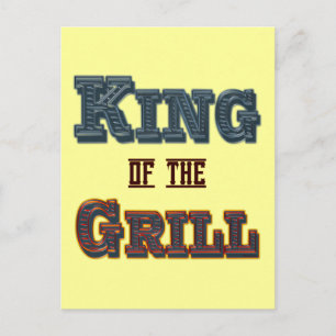 Carte Postale Slogan Cuisine barbecue King of the Grill