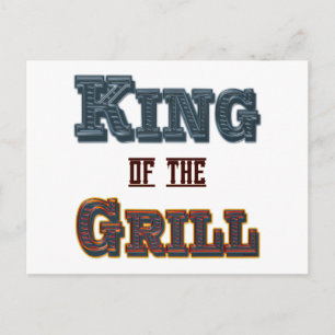 Carte Postale Slogan Cuisine barbecue King of the Grill