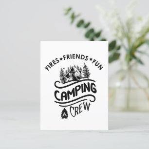 Carte Postale Slogan drôle d'équipe de camping amis campeurs