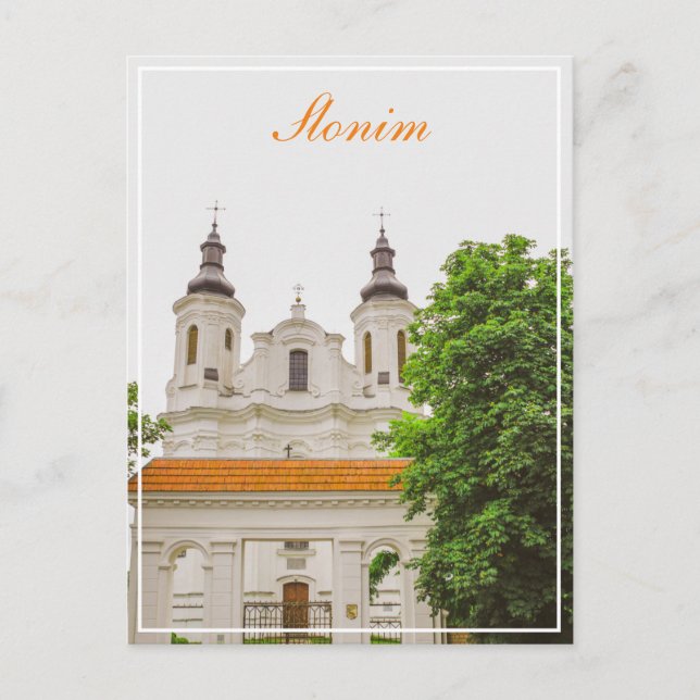 Carte Postale Slonim Biélorussie Architecture City Cathédrale (Devant)