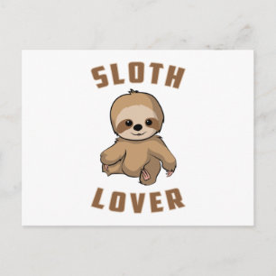Carte Postale Sloth Animal Lazy Slots Fatigué Dormir Drôle Cadea