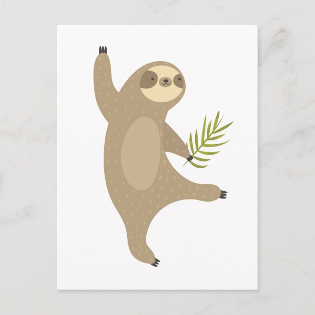 Carte Postale Sloth Dancing | Pourquoi Pas ? (Devant)