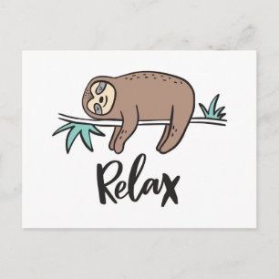 Carte Postale Sloth Dit Relax