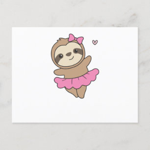 Carte Postale Sloth Est En Train De Danser Ballet De Mignonnes F
