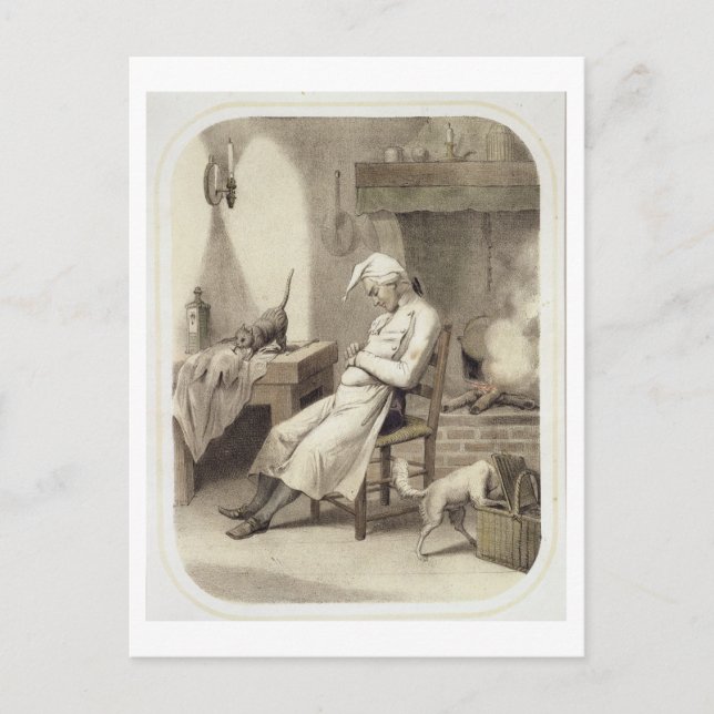 Carte Postale Sloth in the Kitchen, from a series of prints depi (Devant)