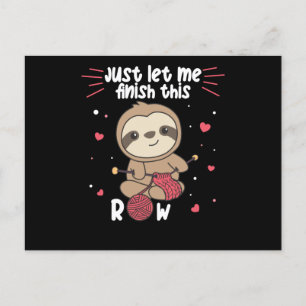 Carte Postale Sloth Knits Pour Chaque Knit Et Crochet Friend