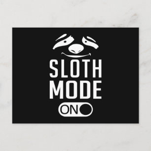 Carte Postale Sloth Lazy Slots Animal Dormir Drôle Idée cadeau