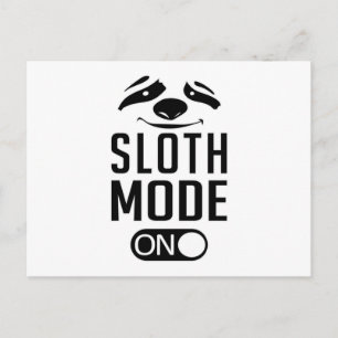 Carte Postale Sloth Lazy Slots Dormir d'animal Fatigué Drôle cad