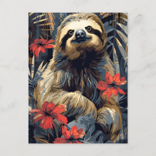 Carte Postale Sloth vintage