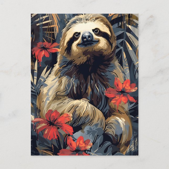 Carte Postale Sloth vintage (Devant)
