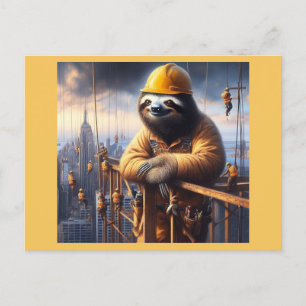 Carte Postale Sloth Working the High Steel