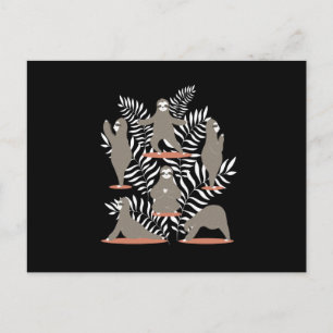 Carte Postale Sloth Yoga Funny Sloth