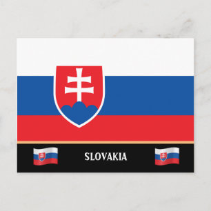Carte Postale Slovaquie Drapeau & Voyage de pays slovaque / Slov