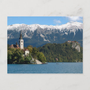 Carte Postale Slovénie, Bled, lac de Bled, île de Bled, Bled 2