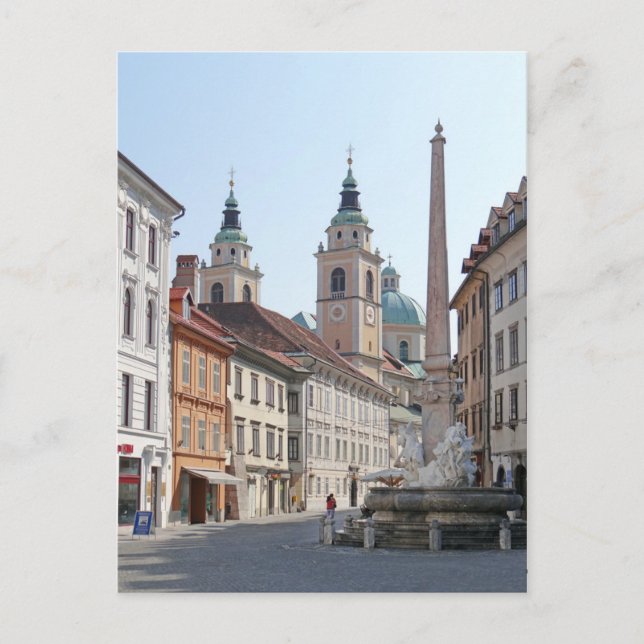 Carte Postale Slovénie - Ljubljana - Fontaine Carniole (1751) (Devant)