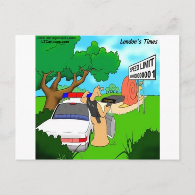 Carte Postale Slug Traffic Cop drôle (Devant)