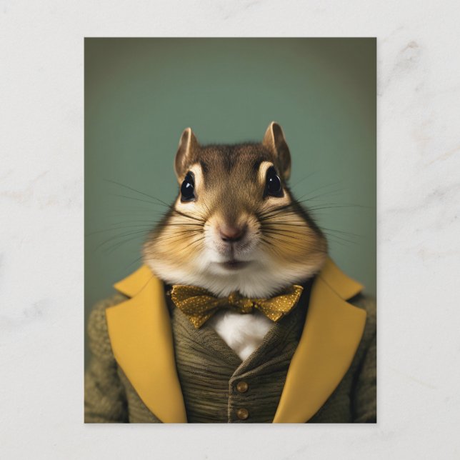 Carte Postale Smart Chipmunk (Devant)