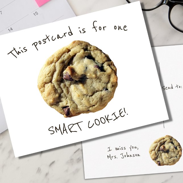 Carte Postale Smart Cookie Je Vous Manque Professeur À L'École (Créateur téléchargé)
