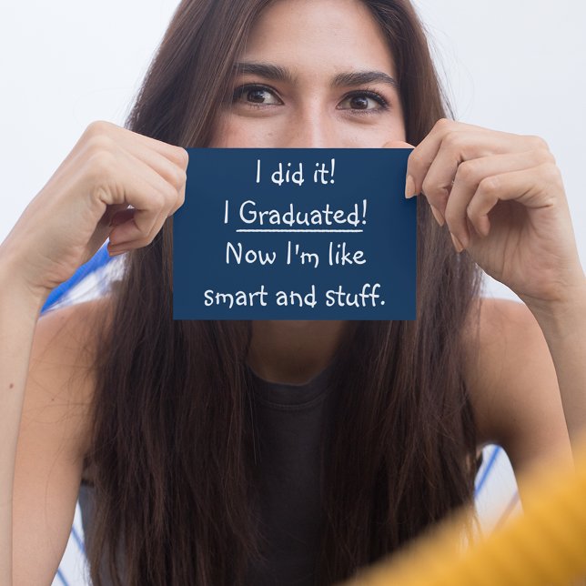 Carte Postale Smart Grad Funny Graduation Party Invitation Card (Smart Grad Funny Graduation Party Invitation Card)