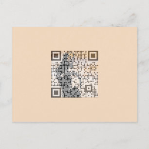 Carte Postale Smart Orange Shades Monochrome Indie Song Qr Code