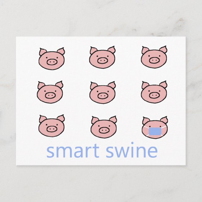 Carte postale Smart Swine (Devant)