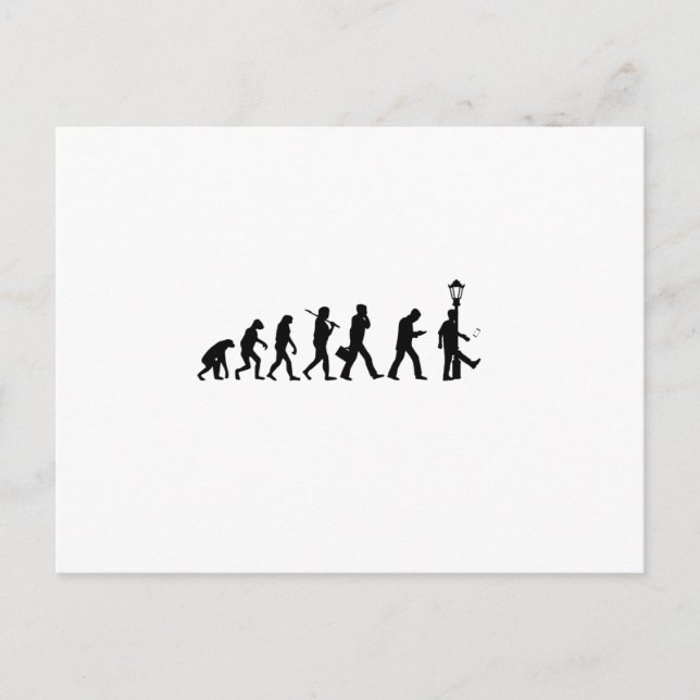 Carte Postale Smartphone Evolution - Motif drôle (Devant)