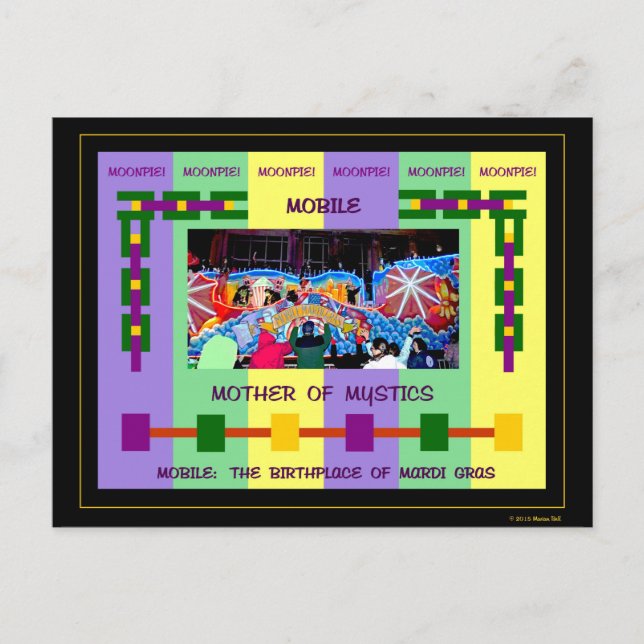 Carte Postale Smartphone: Lieu de naissance de Mardi Gras (Devant)