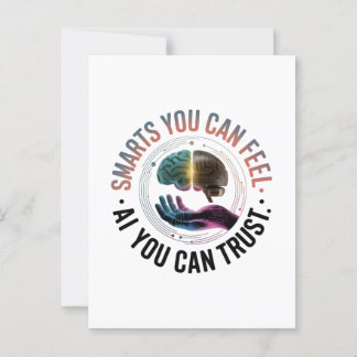 Carte Postale Smarts Vous Pouvez Sentir - AI Cerveau Futuriste D