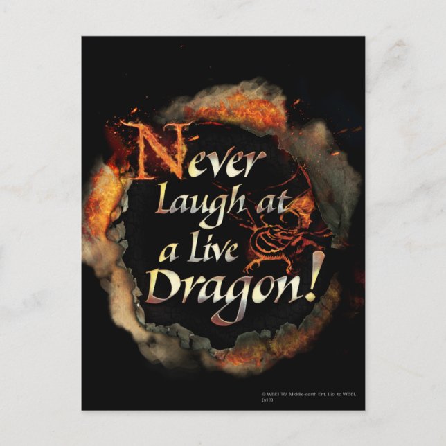 Carte Postale SMAUG™ - Graphique de logo pour ne jamais rire (Devant)