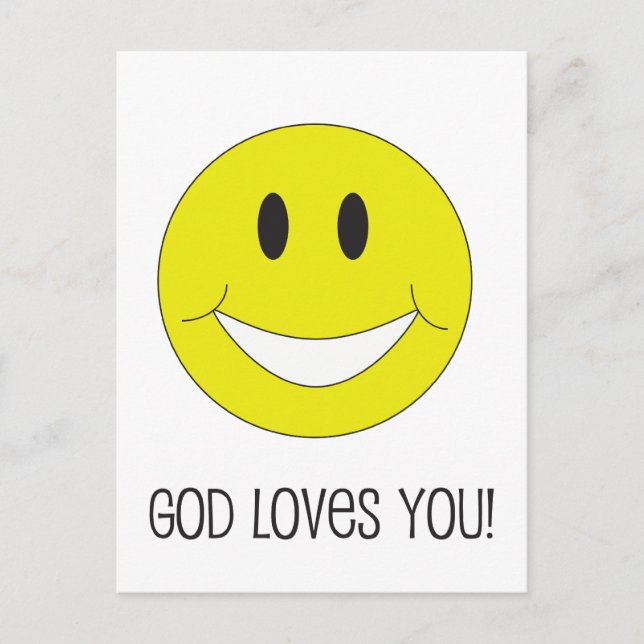 Carte Postale Smile God Loves You Postcard Christian Encourageme (Devant)