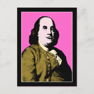 Carte Postale Smiling Ben Franklin Pop Art Style