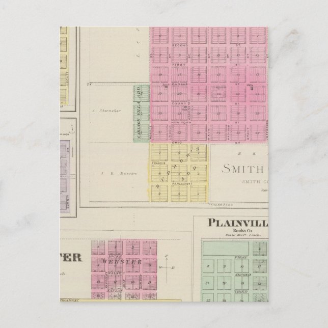 Carte Postale Smith Centre, Gould City, Motor, Webster, Kansas (Devant)