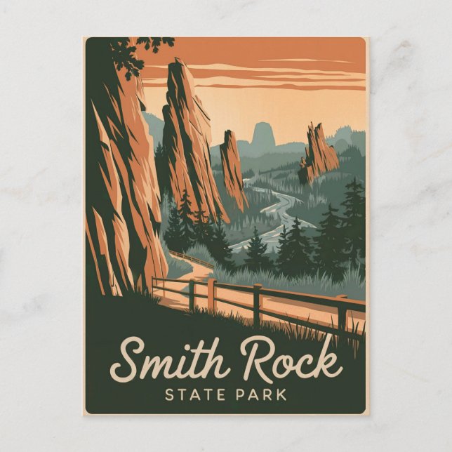 Carte Postale Smith Rock State Park Vintage (Devant)