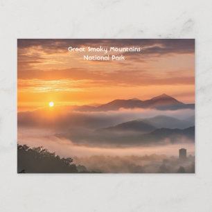 Carte Postale Smokey Mountains vu de Knoxville, Tennessee